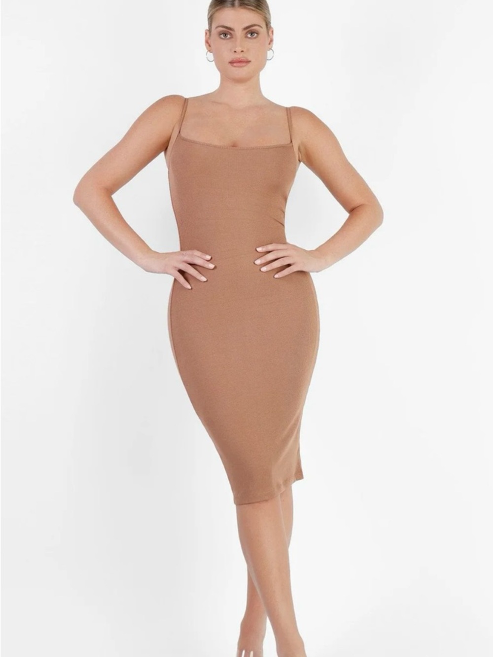 POLILUSH Shapewear Modal Sculpting Bodycon Dress